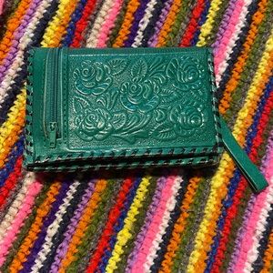 Western style handmade leather wallet